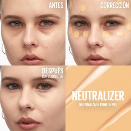 Maybelline Corrector facial Instant Age Rewind 6ml, borra ojeras, contornea e ilumina,hasta 12hrs