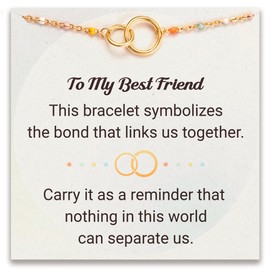 STORYJEWELLERY Friend Gifts for Women, Gifts for Friends Female, Friend Christmas Gifts, Circle Bracelet, Friendship Gifts, Gift for Friend Woman, Friend Birthday Gifts, Christmas Gifts for Friends