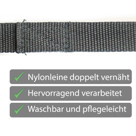 Lead Chain for Horses, Safe Guide with Iron Chain and Nylon Handle, Lead Lead Suitable for Stallion Dogs, Ponies, Donkeys, Length 2.10 m (Black)