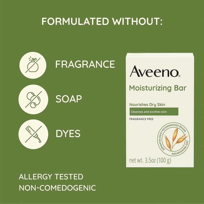 Aveeno Bar Dry Size 3.5 Ounce Aveeno Moisturizing Bar For