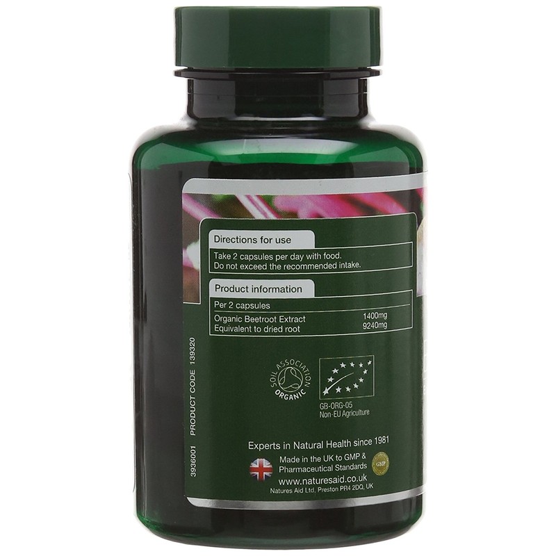 Natures Aid Org Beetroot Extract 4620mg 60 capsule (Pack of