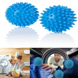 2 x Reusable Tumble ECO Dryer Clothes Softener Washing Machine Balls Plastic Tumble Dryer Balls Faster Drying Time Softener Washing Machine Balls Cloth