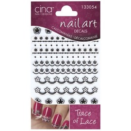 CinaPro 3D Nail Decals Trace of Lace 3 pc