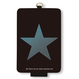 Dunkler Sterm Pass Case, Men's, IC Card Case, Fall Prevention (Work / School), Black