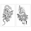 2 x Temporary Snake Tattoo Fake Tattoos TBS8384 8385