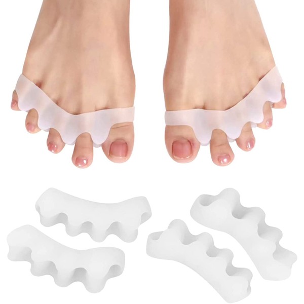 Dr.Pedi Toe Separator for Feet Correct Toes Yoga 10 Pieces Silicone Hammer Toe Corrector for Women & Men Correct Toe Straighteners for Overlapping Toes