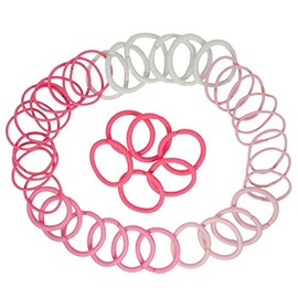 Topkids Accessories Mini Tiny Hair Ties for Adults and Kids, Small Hair Bands, Ponytail Holders, Kids Hair Bobbles, Small Hair Elastics, Girls Hair Accessories (42pcs Pink Mixed & Thick Pink)