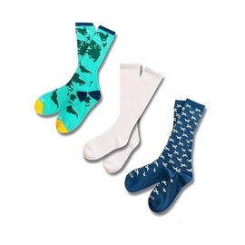 AFO Baby Socks, Knee High - LIMITED EDITION COLOR PACKS, Ideal for Pediatric AFOs, SMOs and Foot Braces (US, Numeric, 6, Altas)