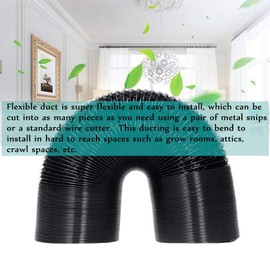 AZITICY Ventilation Hose, Exhaust Hose, Aluminium Flex Pipe, PVC Exhaust Air Dryer, 100 mm Aluminium Flex Hose, Flexible Pipe, Air Hose, Aluminium Pipe for Mobile Air Conditioning, Cooker Hood (100 mm