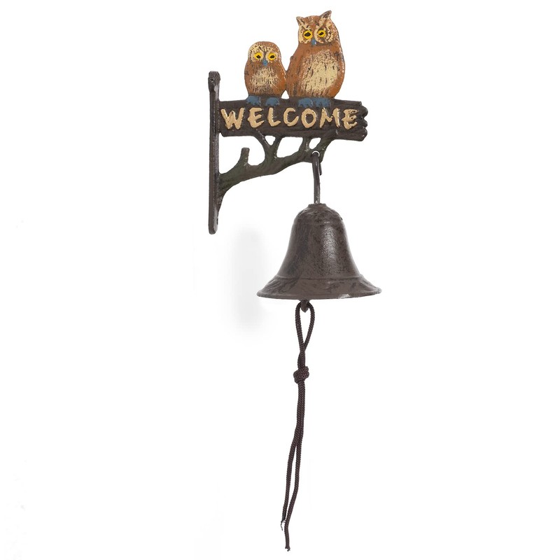 Moritz Door Bell Welcome Owls Owl Birds Wall Bell Garden