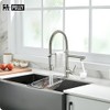 Fapully Pull Down Kitchen Faucet with Lock Sprayer,Single Handle Spring