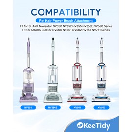 Upgraded Pet Hair Power Brush Attachment for Shark Navigator NV350 NV351 NV352 NV356 NV357 NV360 NV22 NV42 and Rotator Vacuums NV501 NV502 NV752 NV751,Replaces Part 119FFJ 351FJV540 224FFJ480