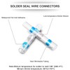 Bestgle 50PCS Solder Seal Wire Connectors, Waterproof Heat Shrink Butt