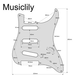 Musiclily Pro 11-Hole 62 Vintage SSS Strat Pickguard for American Stratocaster 62 Electric Guitar, 4Ply Tortoise Shell