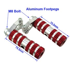 TC-Motor Racing Footpegs Foot Rest Pegs For Most Chinese 2 Stroke 47cc 49cc Mini Moto Pocket Bike MTA1 MTA2 And So On. (Red)
