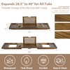Realgulf Teak Bathtub Tray | Adjustable Width Tray with Wine