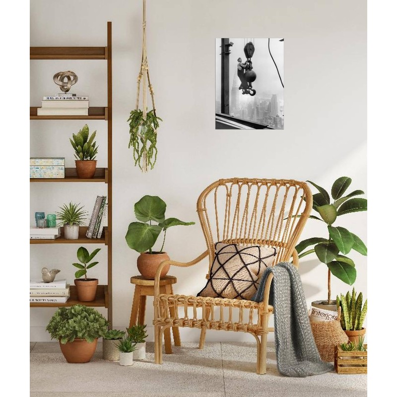 ART.COM Canvas Wall Art Prints Construction Worker at Empire State