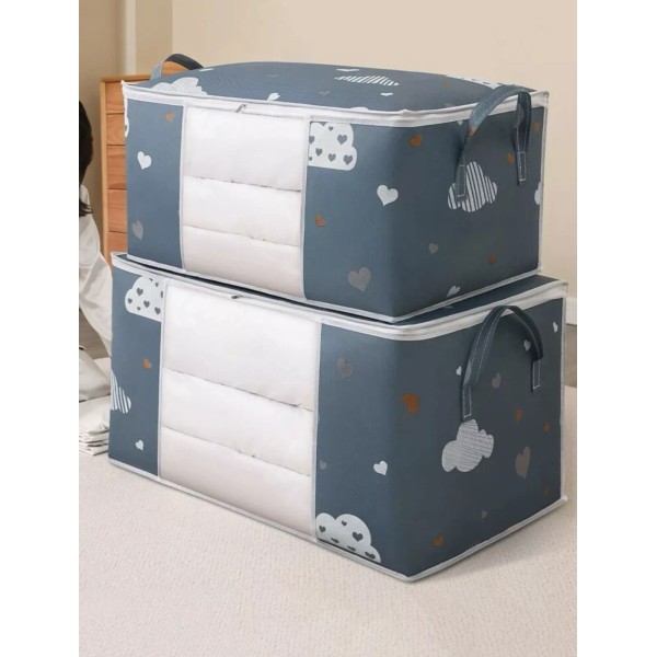 Unbranded Foldable Non-woven Storage Bag Clothes Quilt Blanket Zipper Organizer