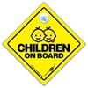 Children On Board Car Sign Suction Cup Car Window Sign,
