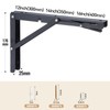 HBL' 2 Pack Folding Shelf Brackets 14 Inch Shelf Brackets