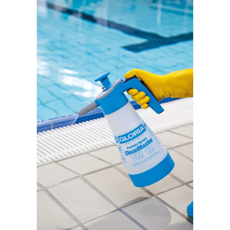 Gloria "CleanMaster CM12" Hand-Operated Sprayer, White/Blue, 1.25 Litre