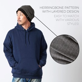 Gorro holgado de algodón para hombre y mujer, holgado de gran tamaño, diseño hipster para hombre, marino, Talla única