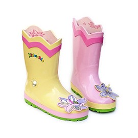 Kidorable Girl's Lotus Rain Boot, Pink, 12 M US Little Kid
