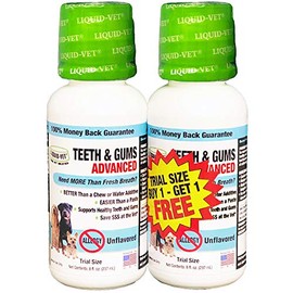 LIQUID-VET K9 Teeth & Gums Advanced Formula, Plain, 8 oz BOGO Trial Pack
