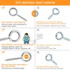 20 Pieces 304 Stainless Steel Screw-in Hooks, Hook Bolt Screw