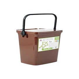 Home Damp ricybox Container with Lid, 7 Litre, Plastic, brown, 24.5 x 26.5 x 20.5 cm