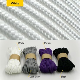 EdcX 2 mm Nylon Paracord 275 (15, 30, 50 and 100 m)– 100% Nylon rope, 3-Strand cord, Nylon cord 2 mm in Many Colours (White, 30 m)