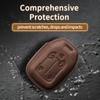 Key Fob Cover for 2019-2023 Sierra Silverado 1500 2500HD(K-Dark Brown)