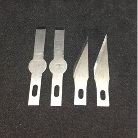 4 Exacto Knife Blades COMBO #11 & #17 Carbon Steel For Hobby Craft Refill Art