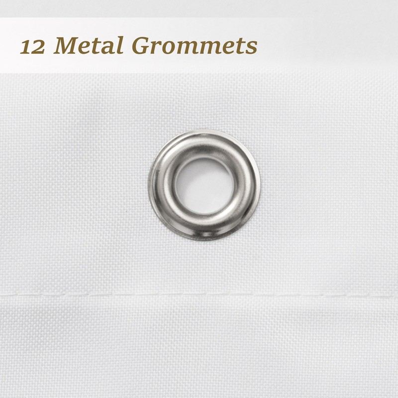 N&Y HOME Water Repellent Fabric Shower Curtain or Liner with