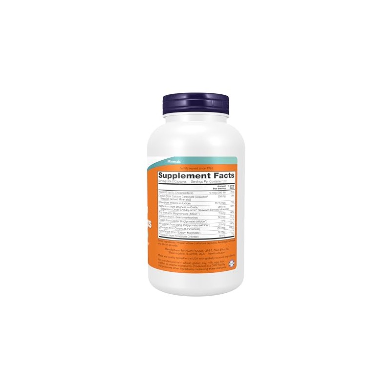 NOW Full Spectrum Mineral Caps, 240 Veg Capsules