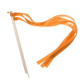 sourcing map 15Pcs Wedding Ribbon Sticks Party Ribbon Streamers Sticks for Wedding Party Celebration Orange