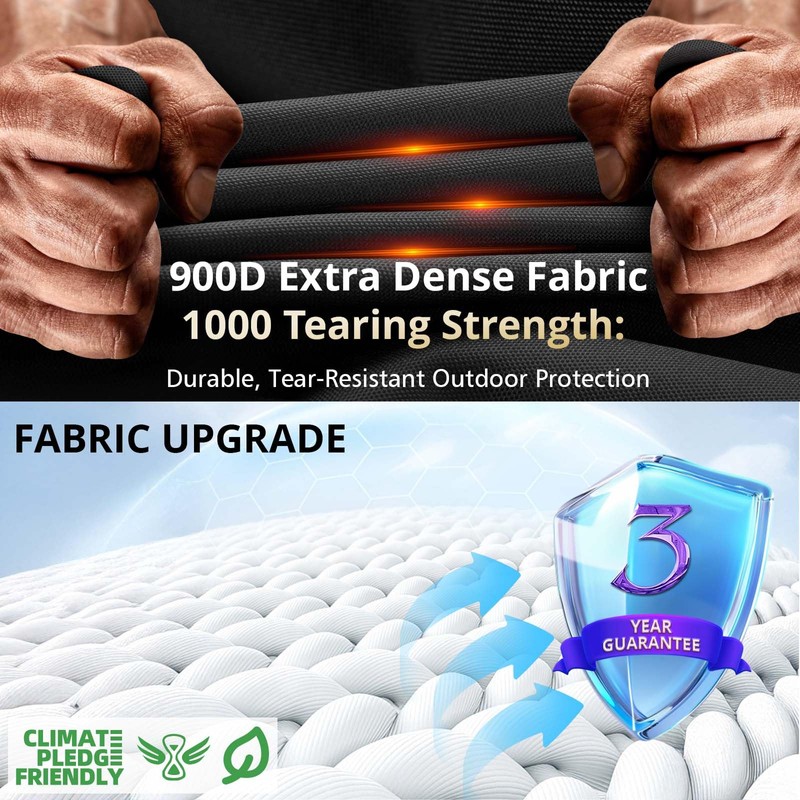 [2025 Upgraded 900D Fabric] Fire Pit Cover Round for Solo