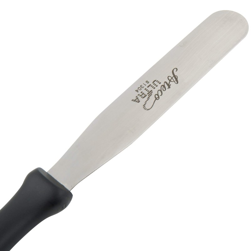 Ateco 4" Spatula with Black Plastic Handle