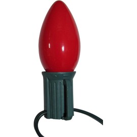 C9 Red Christmas Lights - Retro Outdoor Christmas Lights for House and Roofline - 25 Ft Vintage Christmas String Lights - 25 Red Bulbs with Green Wire - UL Listed - Indoor and Outdoor Use