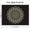 Edeesky Black Golden Mandala Tapestry Wall Hanging Psychedelic Medallion Wall