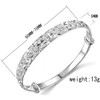 Delicate Beautiful Silver Bangle Bracelet with Snowflake Carved,925 silver jewellery