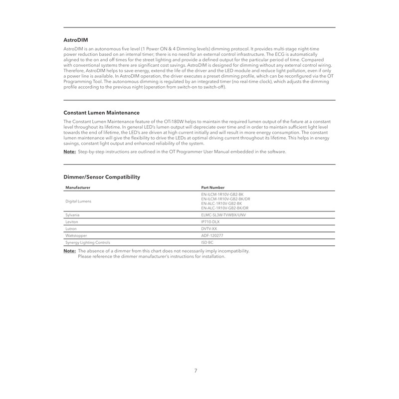 eldoLED | *275TK8 Oti180W/UNV/800C/2DIM/P6/G2 | LED Driver | Replacement for