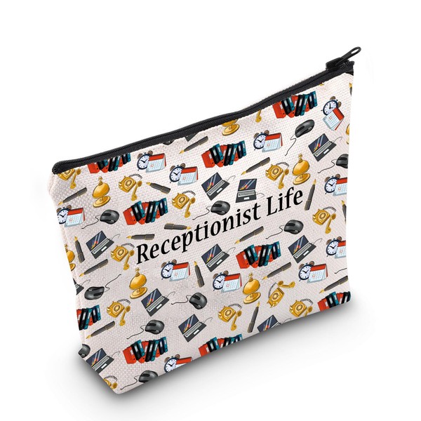 Make-up-Tasche für Empfangsliebhaber, Geschenk für Rezeptionisten, Büroangestellte, Geschenk für Kollegen,