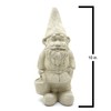 Garden Gnome with Bucket: Solid Durable Stone Statue with Vintage