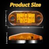 ALFU 10 Pack Amber DC12-24V IP68 Waterproof LED Trailer Lights