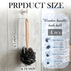 4 Pieces Loofah Back Scrubber Bath Sponge with Wooden Handle