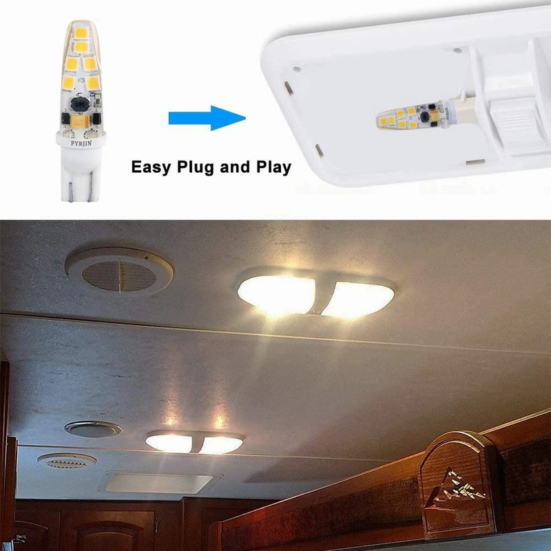 T10 Wedge Base Led Bulbs 12v Low Voltage Landscape, Pyjr