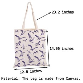 PWHAOO Seagull Theme Tote Bag Ornithology Tote Bag Nautical Theme Tote Bag Bird Watcher Gift Seagull Lover Gift, All Seagull Tote