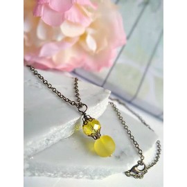 Bad Apple Designs Handcrafted Sea Glass Necklace, Antique, Gift For Her, Beach Jewelry