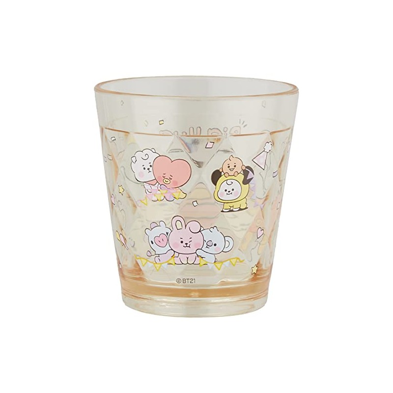 K Company BT21 BT-CCL2-YL Sparkling Clear Cup 2 Yellow 9.1